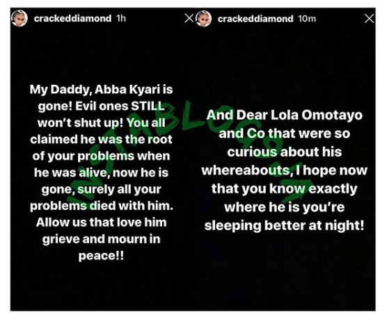 "Allow Us That Love Him Grieve And Mourn In Peace" - Abba Kyari's Daughter