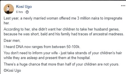 A Newly Married Woman Offered Me Money To Impregnate Her - Man