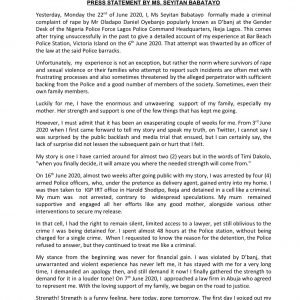 D’Banj’s Accuser, Seyitan Releases Press Statement