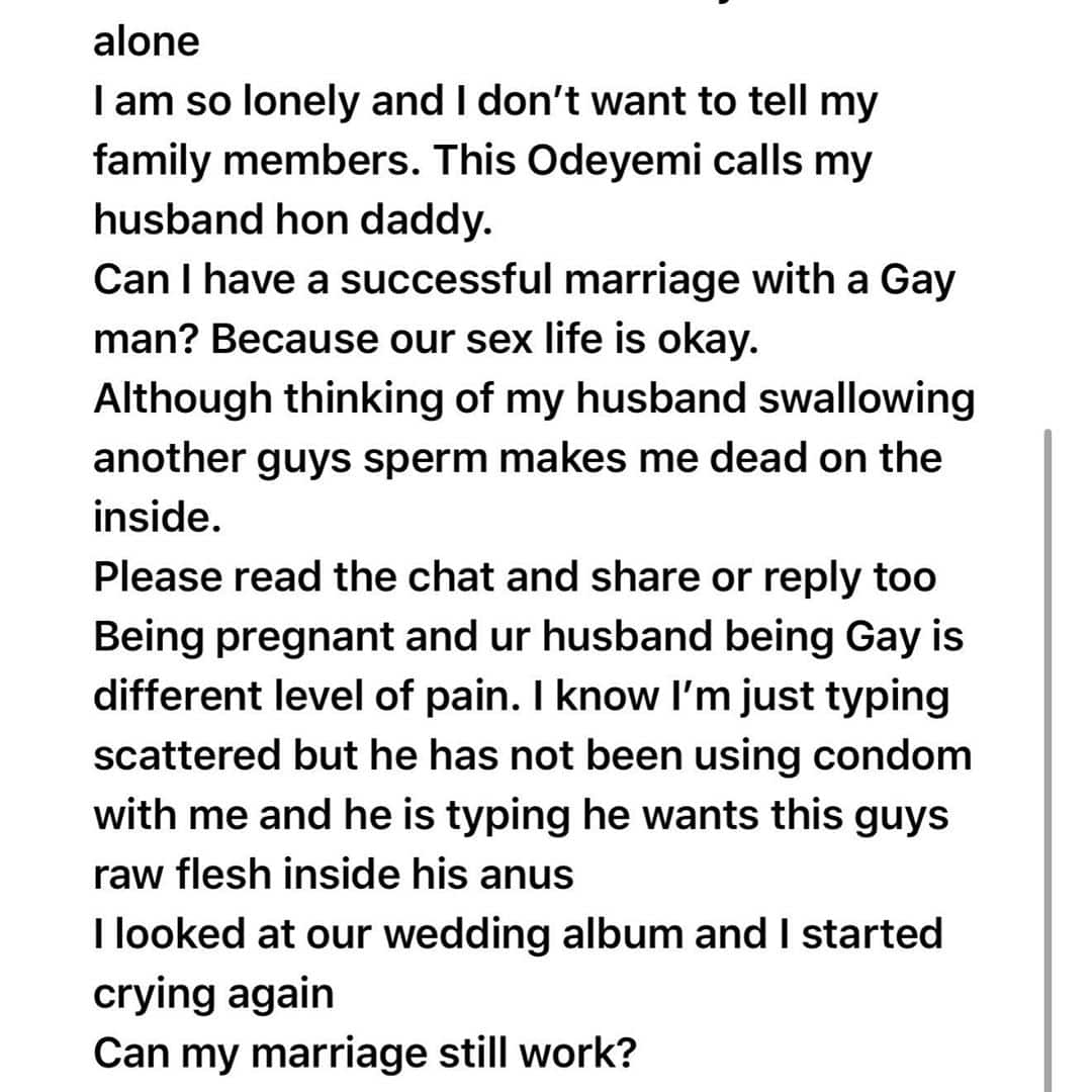 Pregnant Wife Shares Conversation Between Husband And His Gay Lover