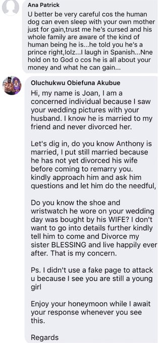 "The Man Is Married To Another Woman" - Ladies Warn New Bride