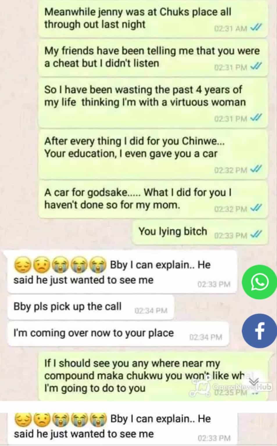 Man Shares Screenshot Of His Chat With His Unfaithful Fiancee, Cancels The Wedding
