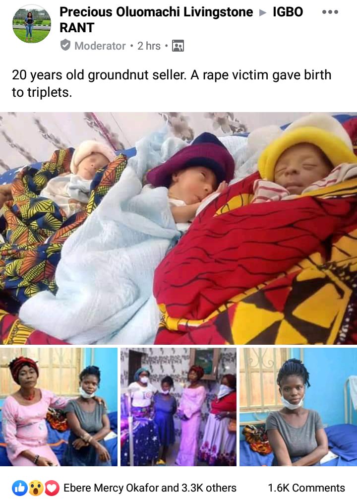 20 Year Old Lady Raped, Gives Birth To Triplet